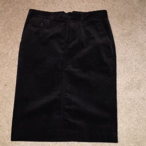 LRL RALPH LAUREN BLACK CORDUROY SKIRT 2